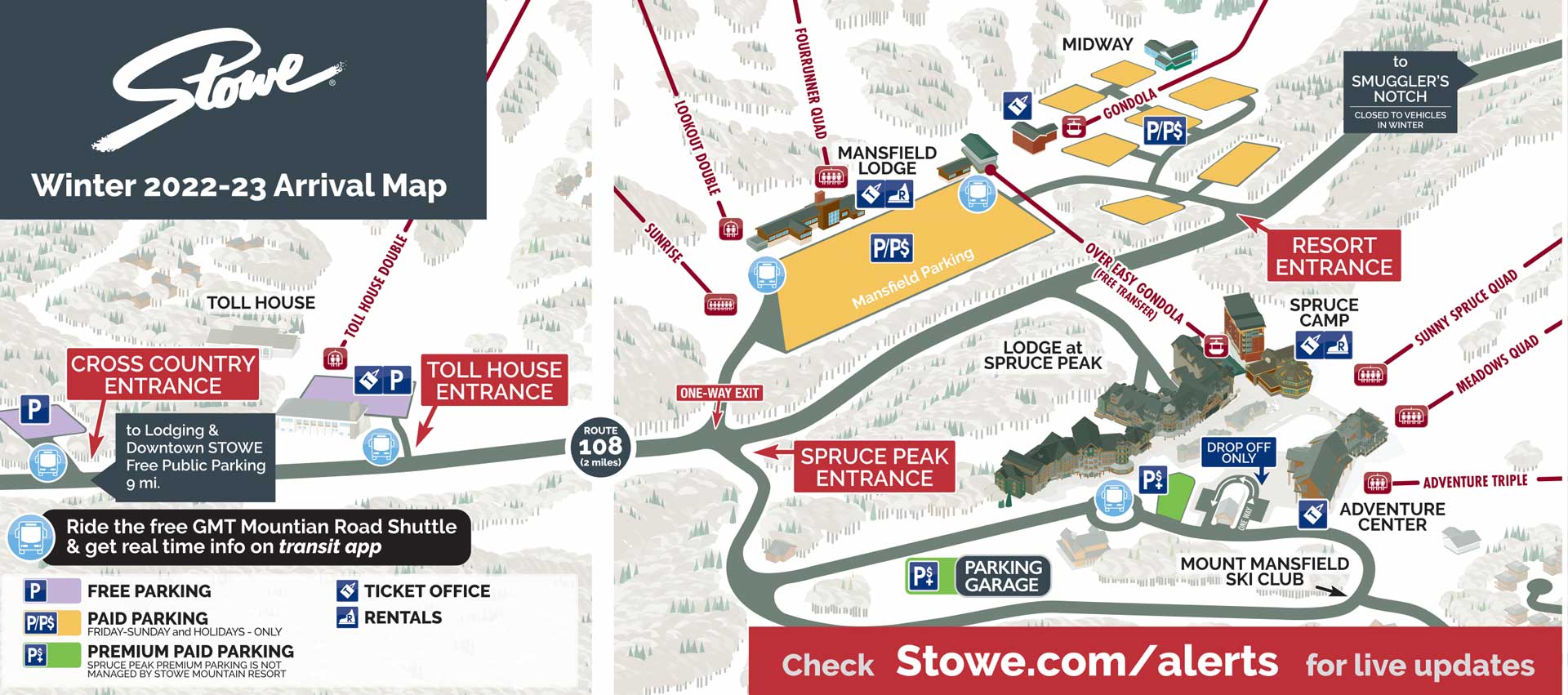 Stowe Winter 22-23 Arrival Map